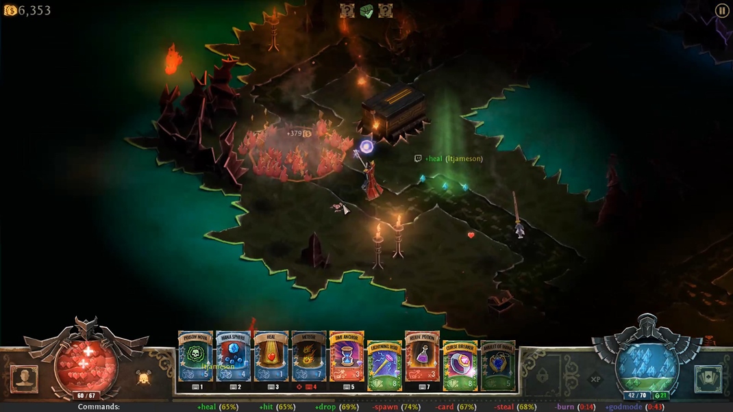 Book of Demons Streaming umožňuje hráčom- divákom zasahovať do hry a pomáhať vám alebo škodiť.