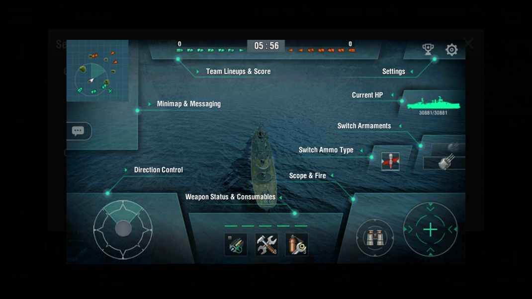 World of Warships Blitz Hra ponka dva reimy ovldania.