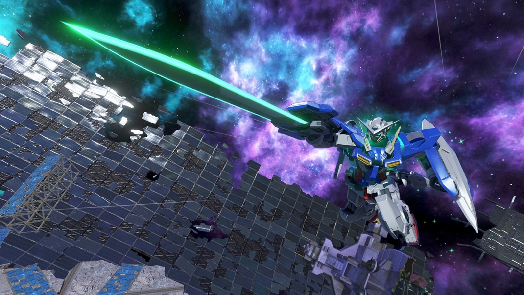 Gundam Versus V sbojoch chladnmi zbraami niet nad spoahliv oce.
