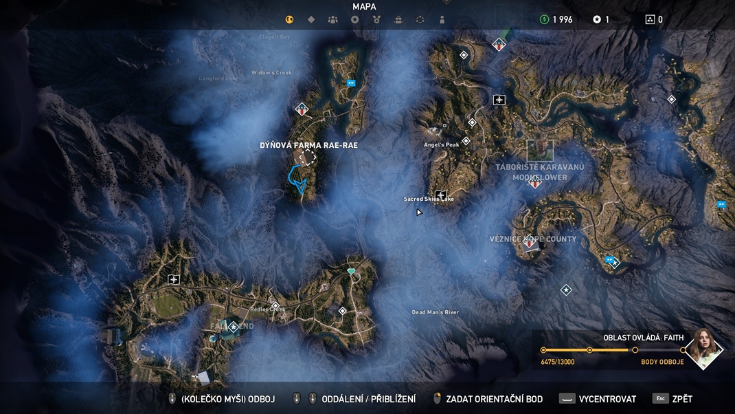 Far Cry 5 Mapa je rozsiahla, ponúka úplnú voľnosť výberu misii. Musíte však oslobodiť tri územia a potom sa pustiť po najvyššom vodcovi.