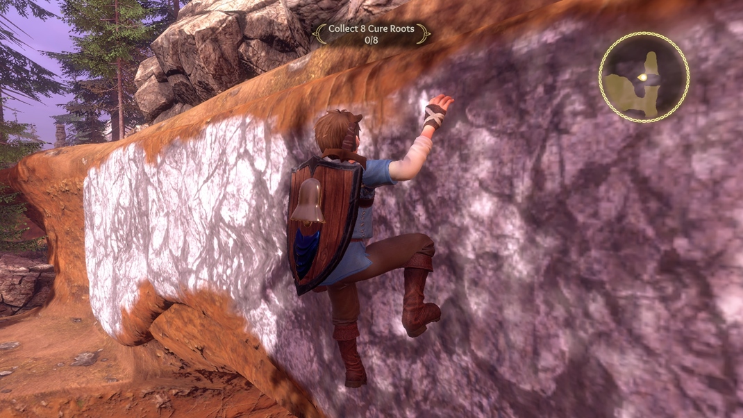 Beast Quest Obas budete liez po skalch, aby ste sa dostali nahor alebo ponad priepas.