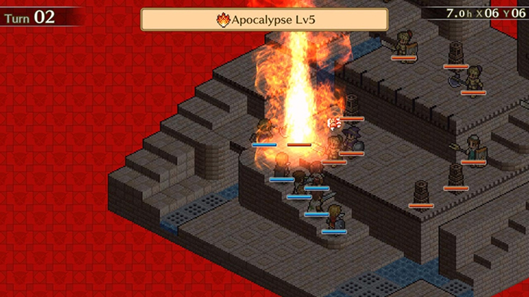 Mercenaries Saga Chronicles Plon mgia a Apocalypse Lv.5 vyzer ndejne na preechranie potu jednotiek.