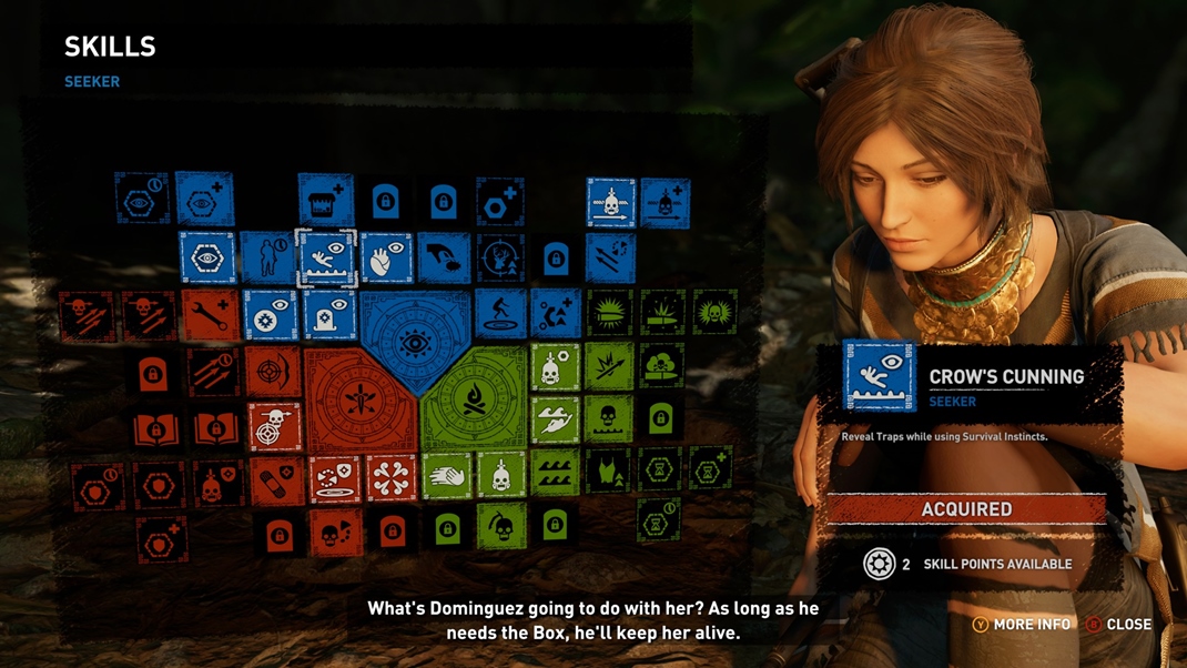 Shadow of the Tomb Raider Upgradovanie prvkov a ani výroba predmetov nebude chýbať.