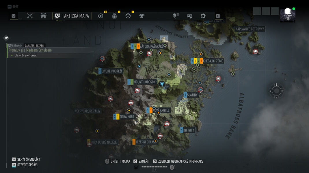 Ghost Recon Breakpoint Ostrov je veľký, hornatý a mapa a menu extrémne neprehľadné.