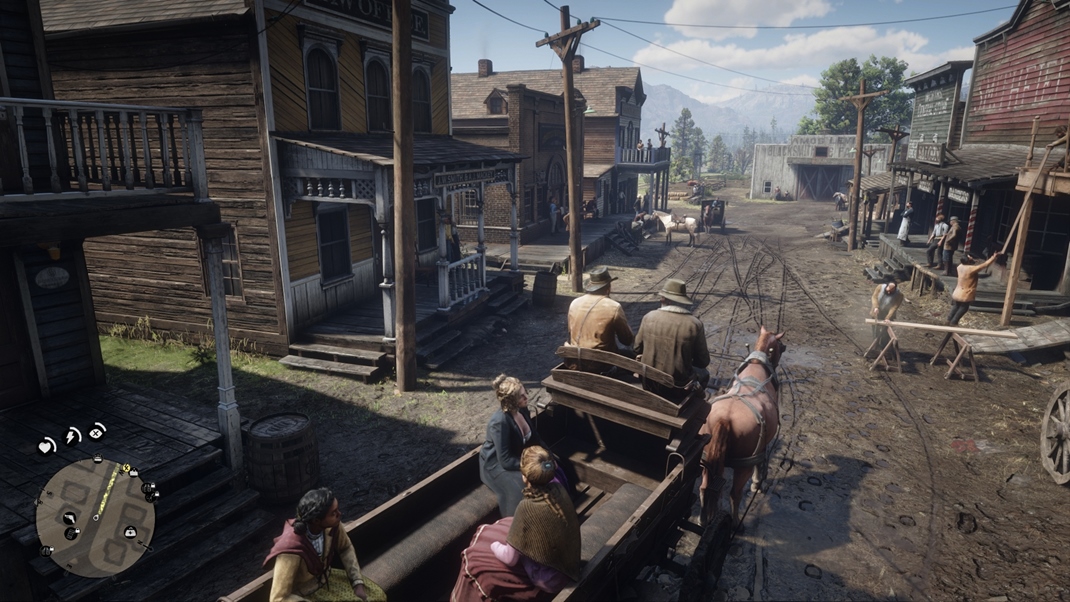 Red Dead Redemption 2  - PC verzia V mestečkách je niekedy rušno.