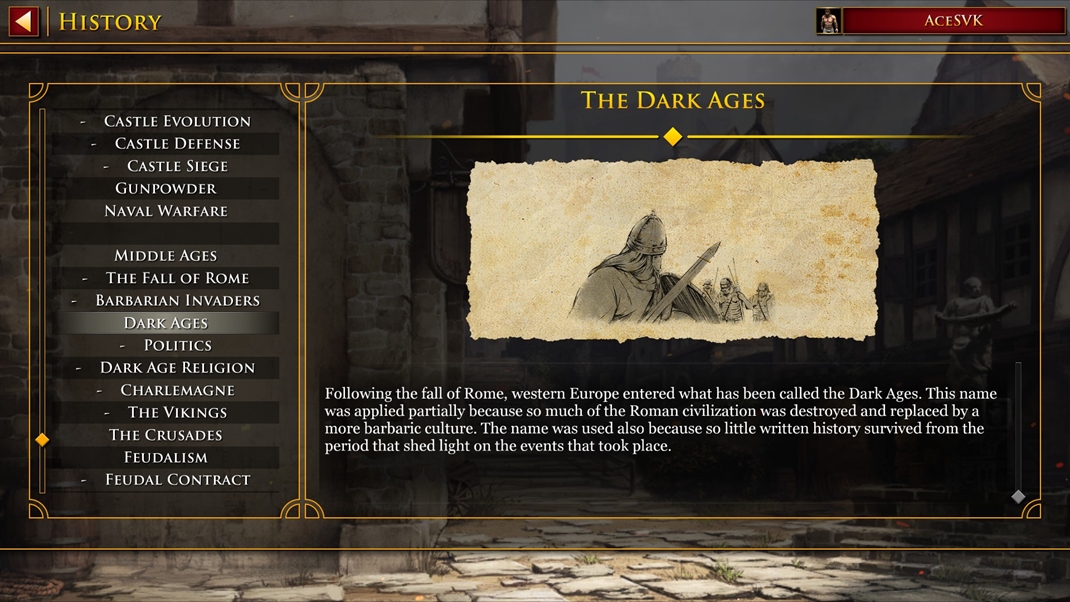 Age of Empires II: Definitive Edition Súčasťou hry je aj rozsiahla encyklopédia.