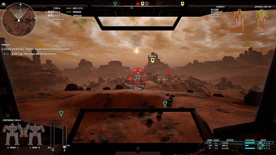 MechWarrior 5: Mercenaries Nejlepšie sa útočí navádzanými raketami z diaľky, nepriatelia sotva zareagujú.