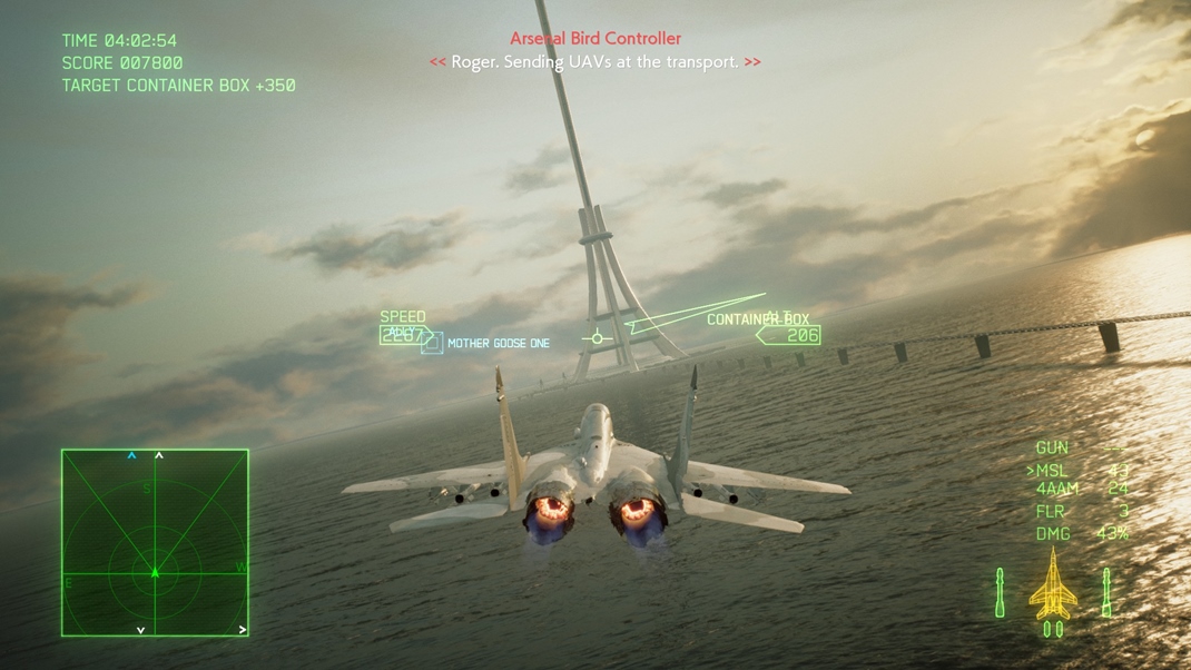 Ace Combat 7: Skies Unknown Treba ochrni sci-fi vah.
