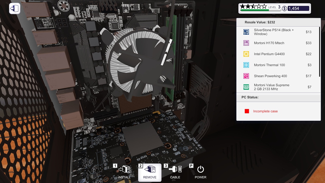 PC Building Simulator Vizuálne hra síce nie je zlá a detaily tam sú, ale materiálom chýba kvalita.