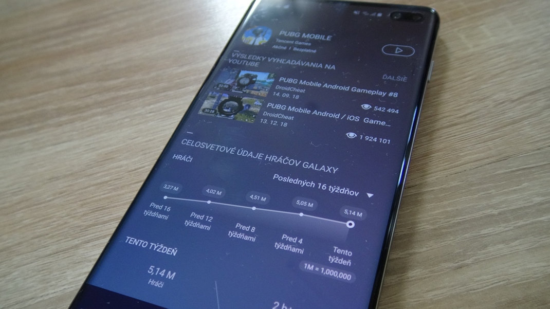 Samsung Galaxy S10 plus Herná oblasť nechýba ani teraz, aj keď ostala bez vylepšení.