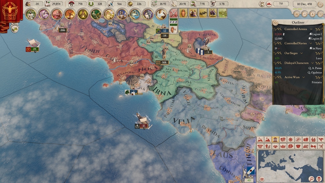 Imperator: Rome Nov aktualizcia Pompeje privdza na more pirtov.