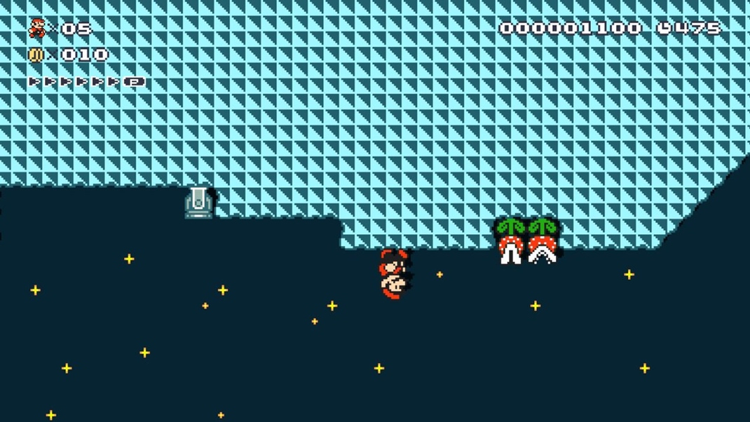 Super Mario Maker 2 Hra sa mete aj s tm, kde je hore a dole.