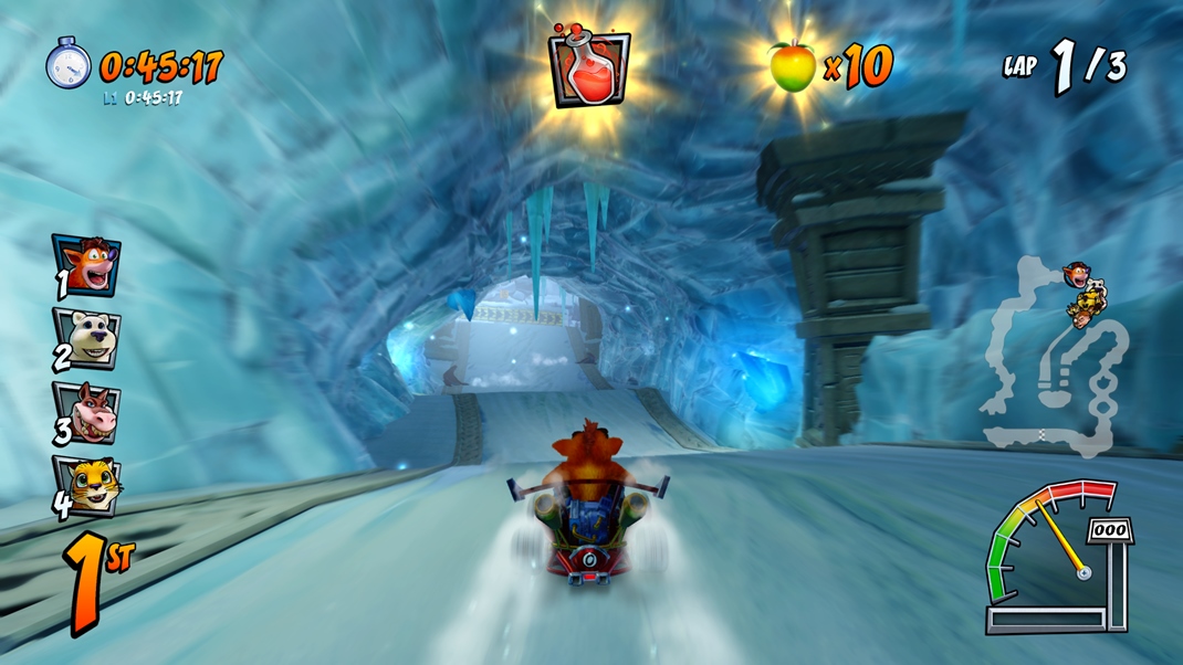 Crash Team Racing Nitro-Fueled V tomto teple vás schladia ľadové prostredia.