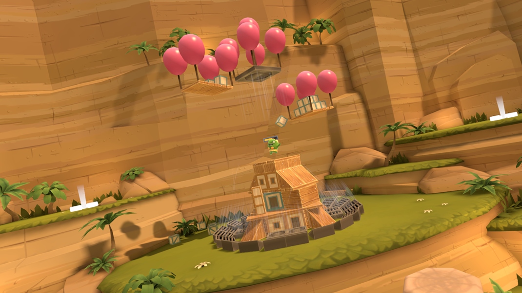 Angry Birds: Isle of Pigs (VR) Na konci kadej kapitoly je krovsk prasa s energiou, muste mu ju vyerpa.