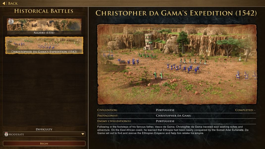 Age of Empires III: Definitive Edition Historick bitky s zaujmav a postupne sa odomykaj.