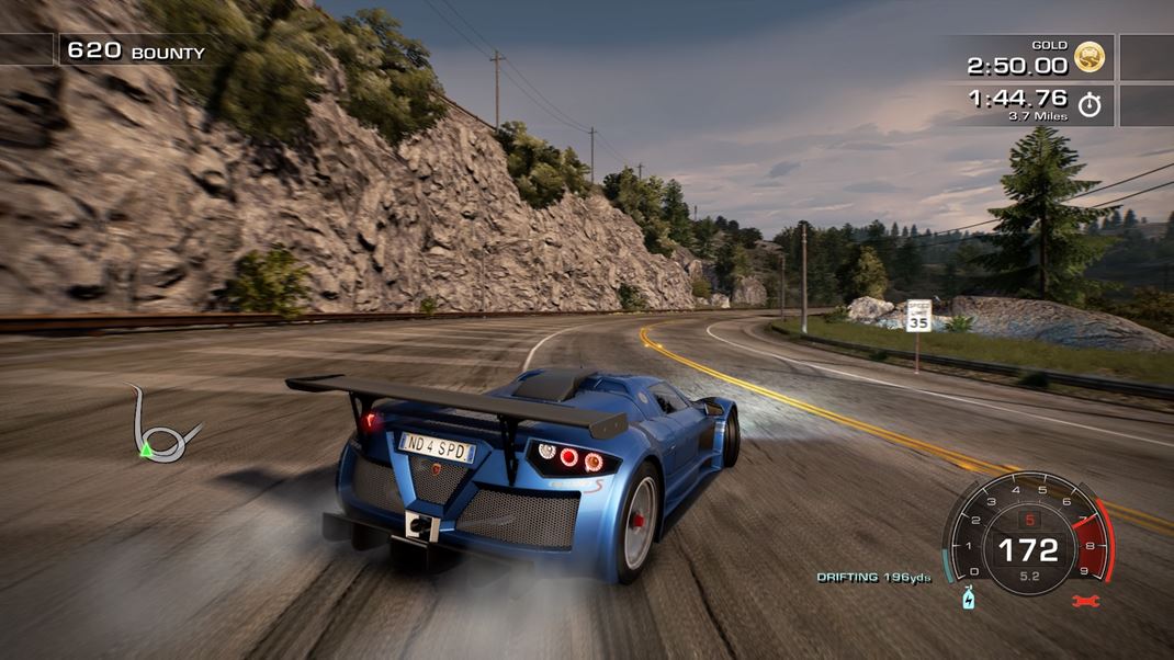 Need for Speed: Hot Pursuit Remastered Jazda na as sa vyskytuje a prli asto a po vhre dan vozidlo nedostanete, ide len o jeho vyskanie.