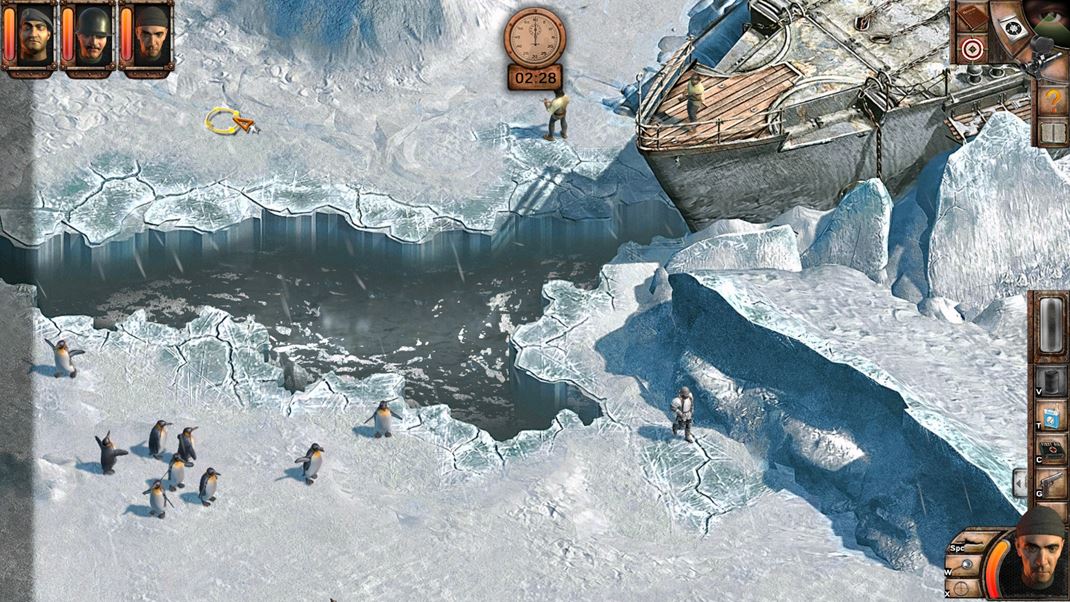 Commandos 2 - HD Remaster Mapy sú rozmanité, v rôznych prostrediach a s takými detailmi, ako sú napríklad tučniaky v Antarktíde.