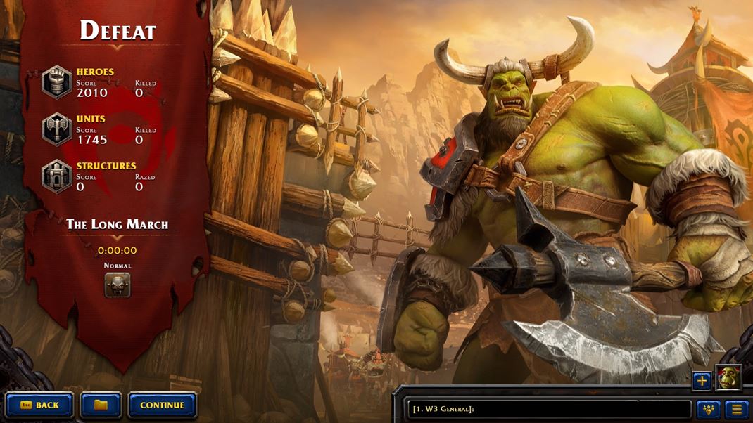 Warcraft III: Reforged Takto ma niekokokrt pri pokuse pokraova v kampani vyhodilo do menu.