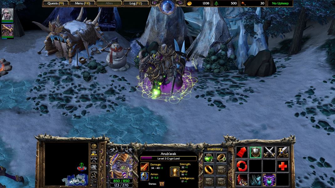 Warcraft III: Reforged Jedna pzovacia pri snehuliakovi.