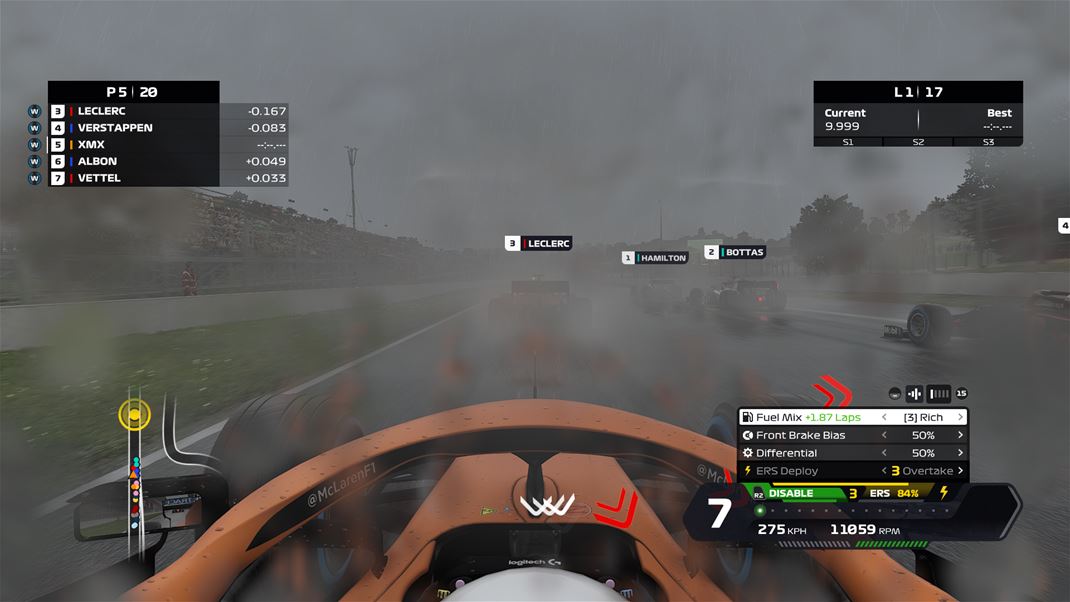 F1 2020 Jazda v daždi je veľkou výzvou