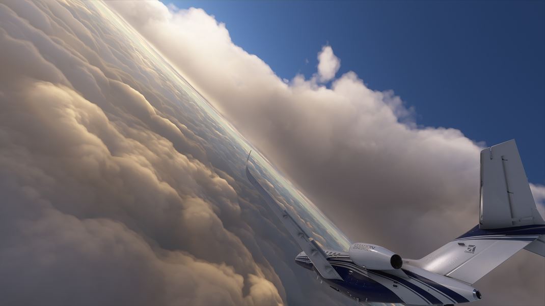 Microsoft Flight Simulator Niekde vysoko relax v oblakoch.