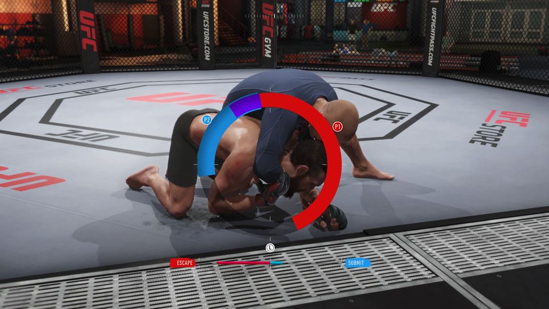 EA Sports UFC 4 Po novom uškrtenie vyzerá takto.