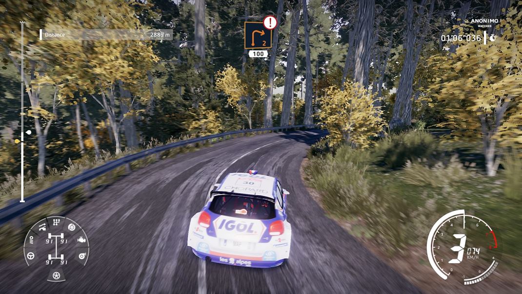 WRC 9 Spolujazdec len naviguje, inak je ticho.