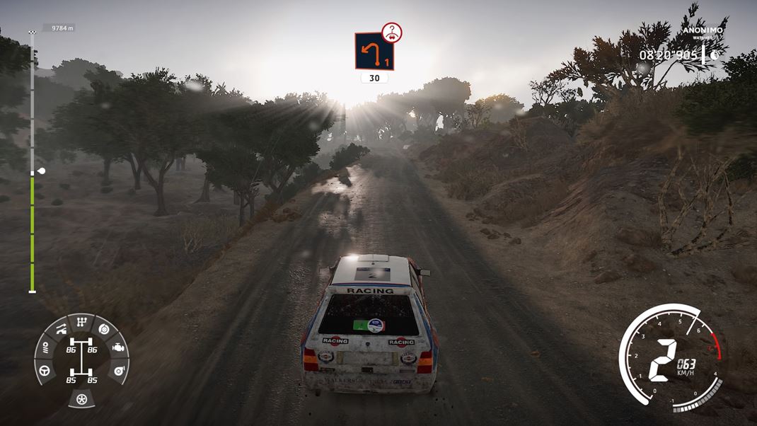 WRC 9 Keňa ponúka voľný priestor, no mimo trate sa nemôžete vybrať, postihne vás penalizácia a objavíte sa znovu späť.