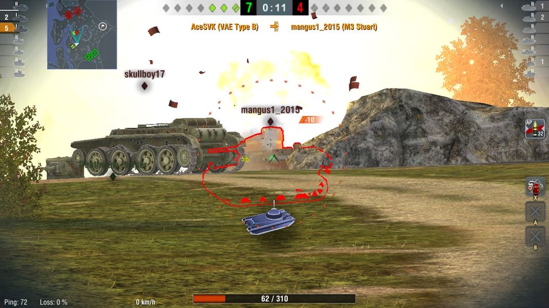 World of Tanks Blitz V hre musíte vedieť tak akurátne vykuknúť, aby ste trafili súpera, no on vás nie.