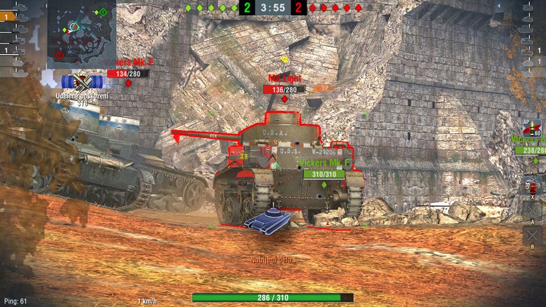 World of Tanks Blitz Modely tankov sú ešte pomerne pekné, ale mapy sú slabšie.