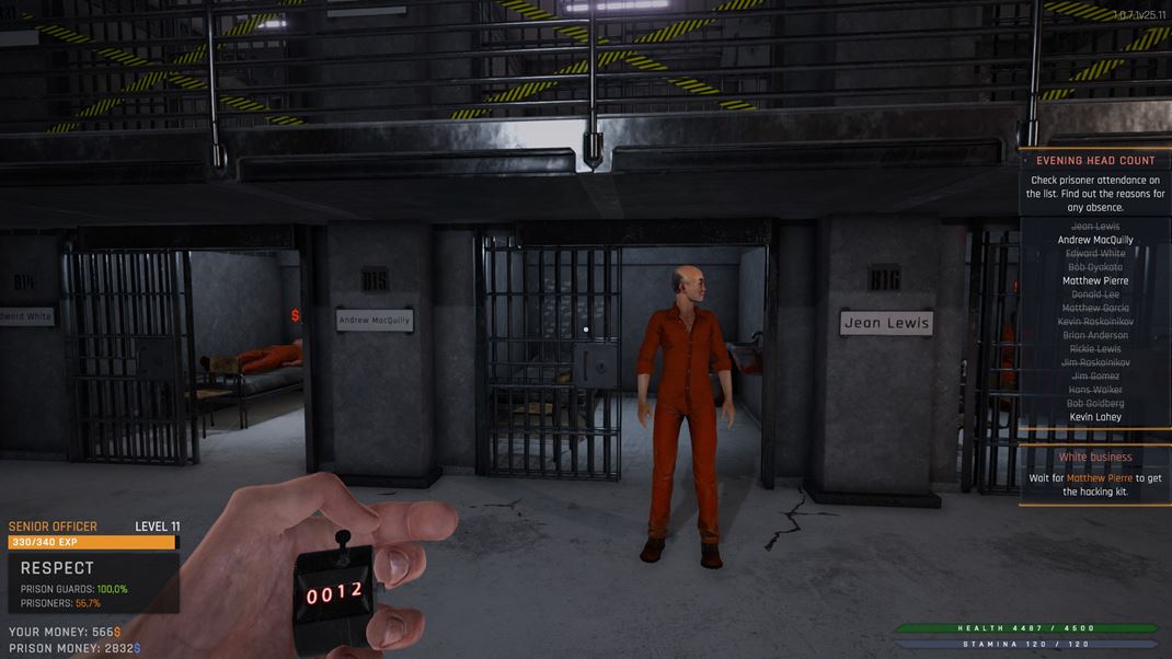 Prison Simulator Kontrola stavu väzňov je jedna z mnohých rutinných záležitostí.