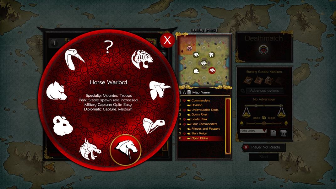 Stronghold: Warlords Vo voľnej hre a multiplayeri sú na mapách neutrálni zvierací lordi, ktorých si môžete podmaniť.