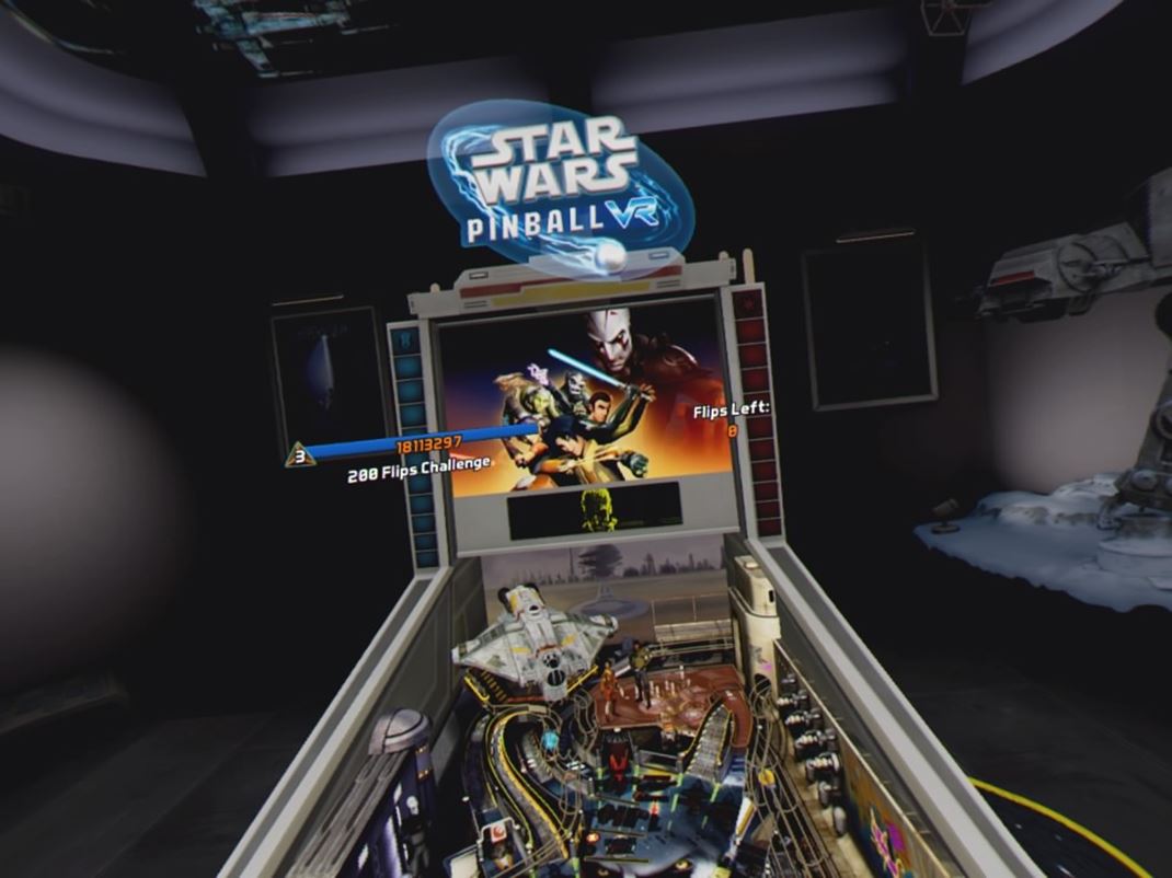 Star Wars Pinball VR lohy v kampani sa len vemi mlo lia