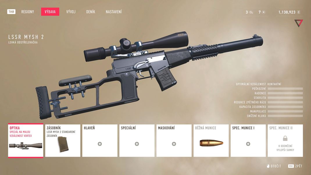 Sniper: Ghost Warrior Contracts 2 Zbrane si viete upravovať, rovnako aj vyberať náboje.