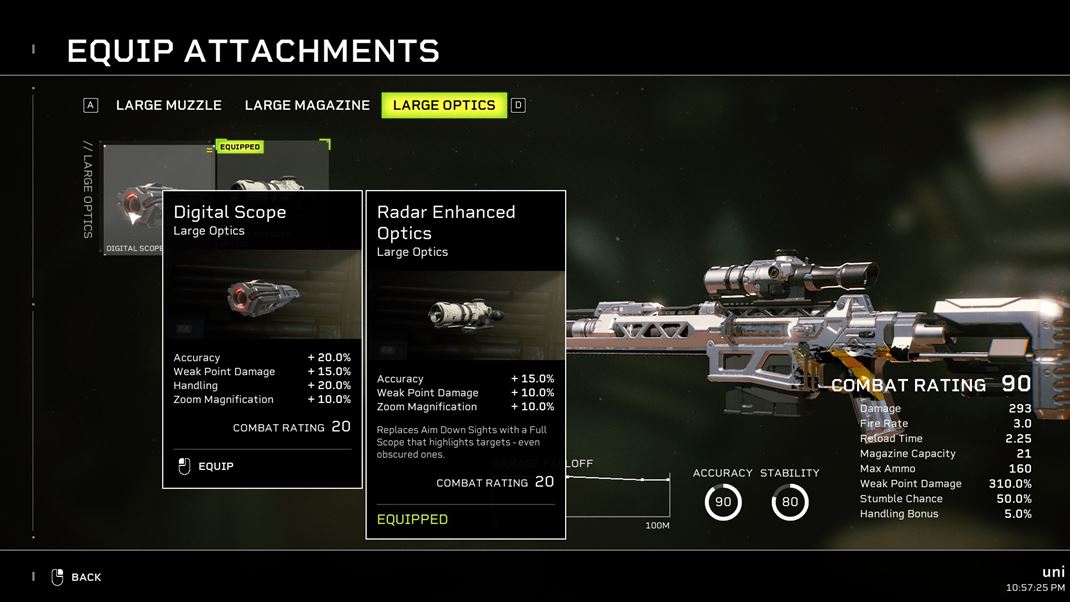 Aliens: Fireteam Elite Výmena a vylepšovanie zbraní rozhodne má zmysel.
