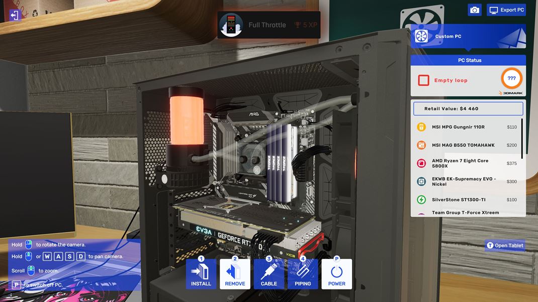 PC Building Simulator 2 Môžete si stavať vlastné PC aj vo Free build režime.