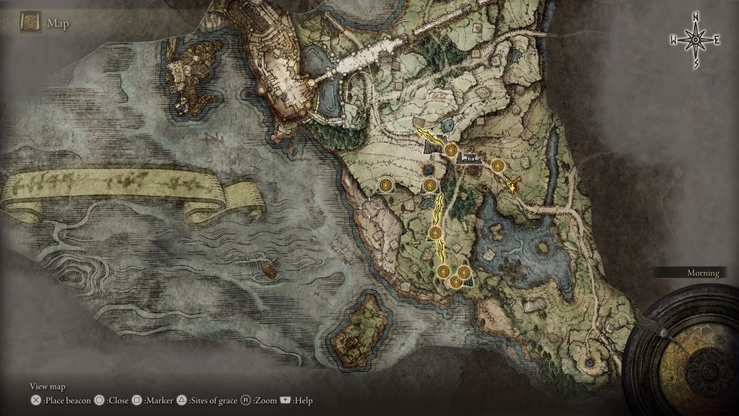 Elden Ring Mapu si budete postupne odhalovať cestovaním po svete a hľadaním útržkov.