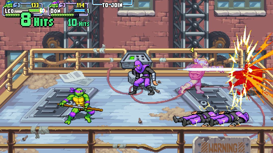 Teenage Mutant Ninja Turtles: Shredder's Revenge Každá postava má vlastné schopnosti