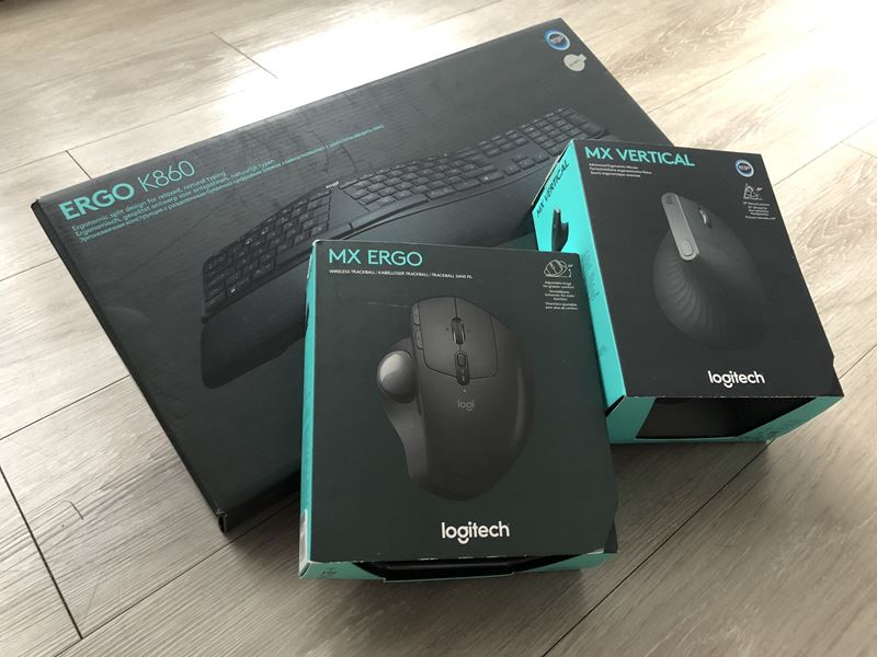 Vertikálne-ergonomická Logitech séria