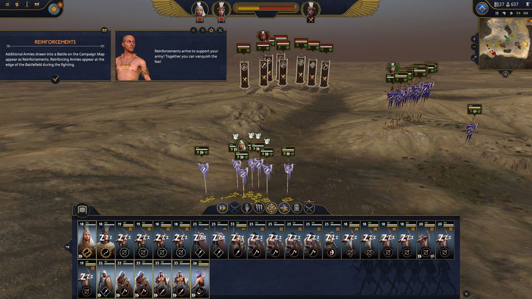 Total War: PHARAOH Napriek tomu, e nae jednotky robia zzz , tento sboj ahk nebude