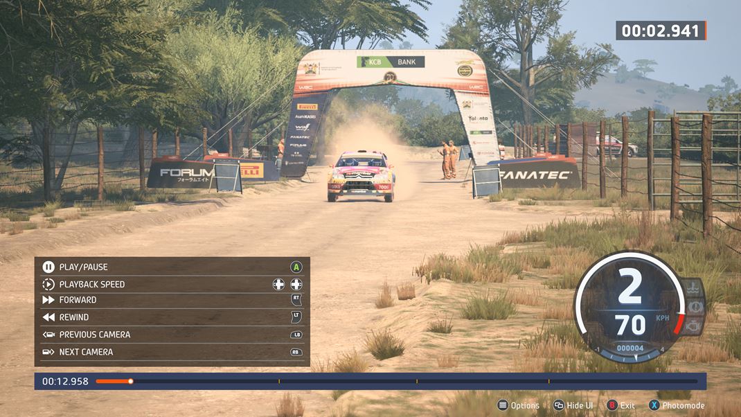 EA Sports WRC Replay tentoraz zobrazuje aj tachometer, o sa hod pri zdiean vide.