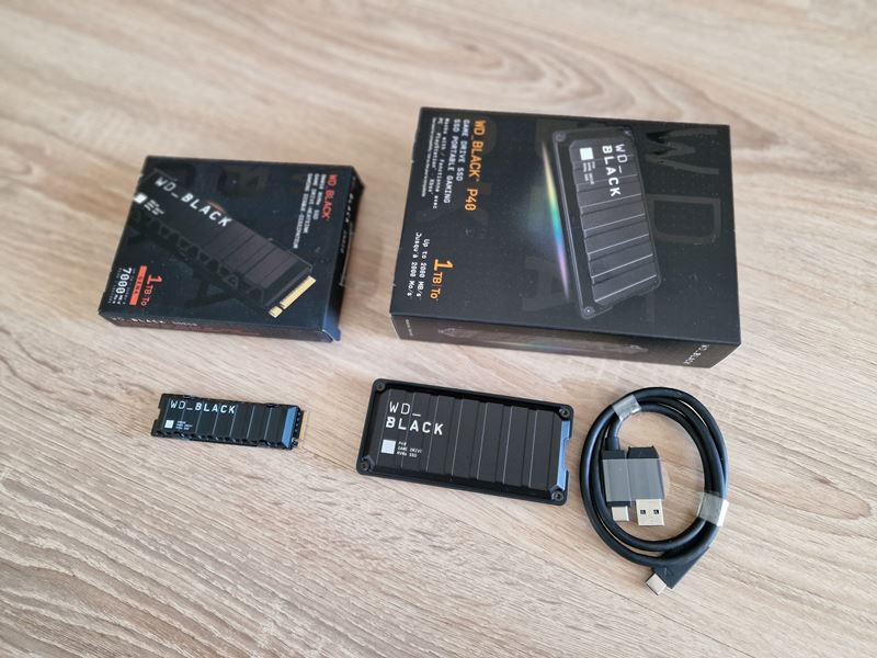WD_BLACK P40 a SN850 - SSD disky s RGB