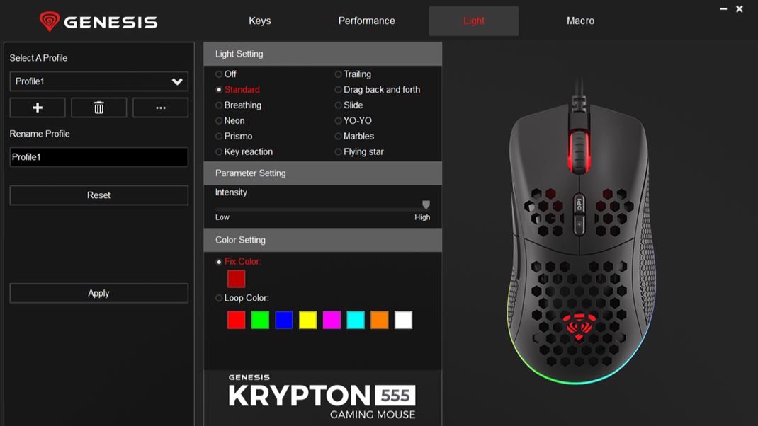 Genesis Krypton 555 & Carbon 400M Nastavenie RGB profilov