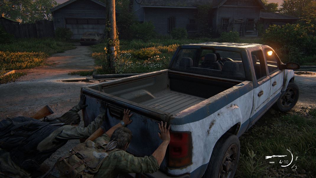 The Last of Us Part I (PC) Jedna zo zaujmavch pasi v hre je tlaenie auta, kde zane by vemi runo.