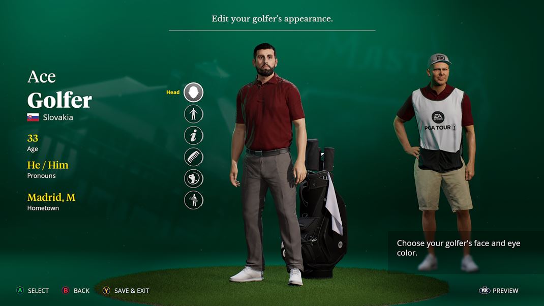 EA Sports PGA Tour Nov PGA Tour je o vaej vlastnej karire