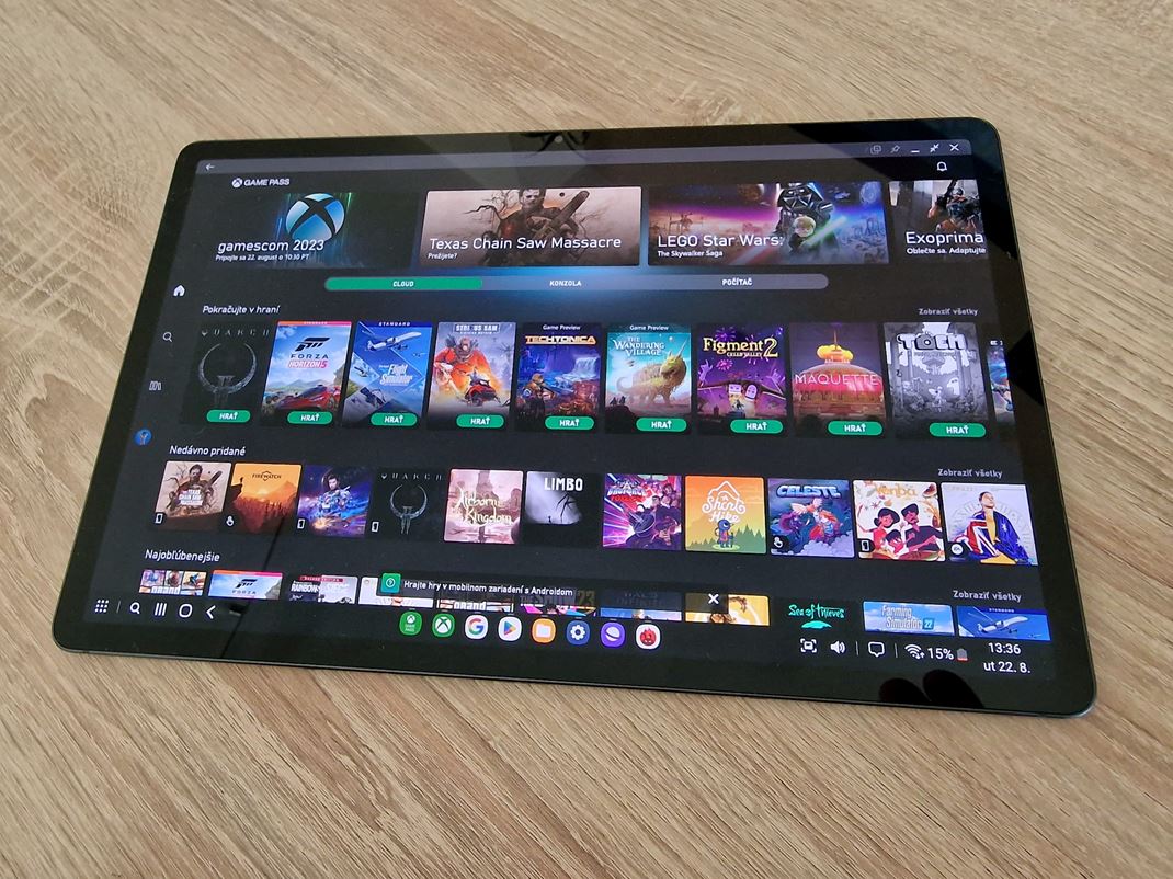 Samsung Galaxy Tab S9+ Nechba podpora streamovacch aplikcii ako Xbox Game Pass alebo Geforce Now