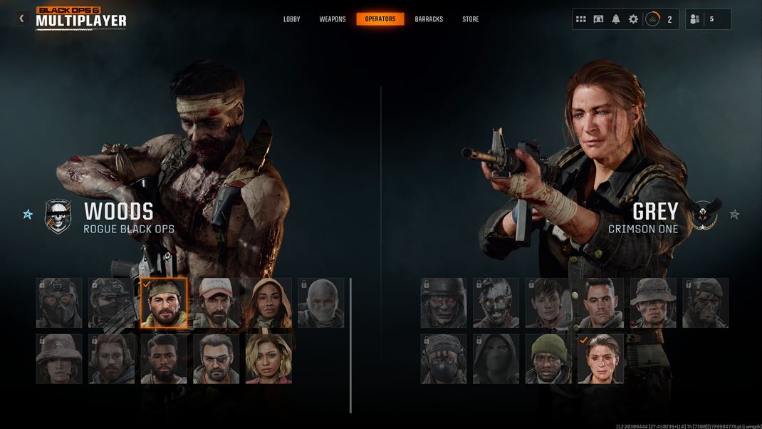 Call of Duty: Black Ops 6 Skiny opertorov si budete vybera pre dve strany bojov.