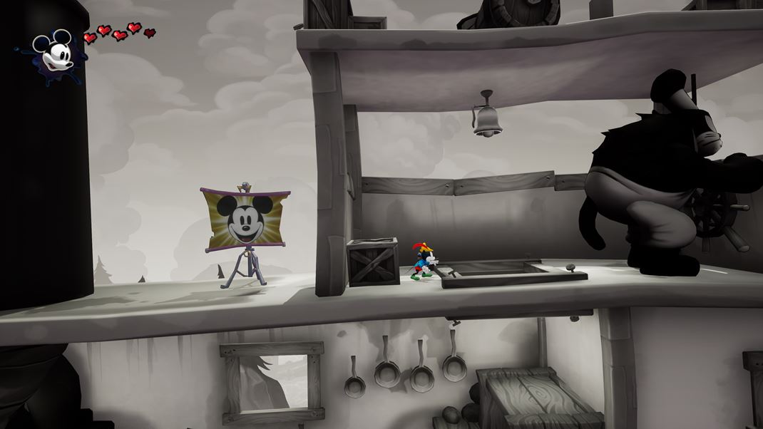 Disney Epic Mickey: Rebrushed 2D levely s vemi dobrm spestrenm
