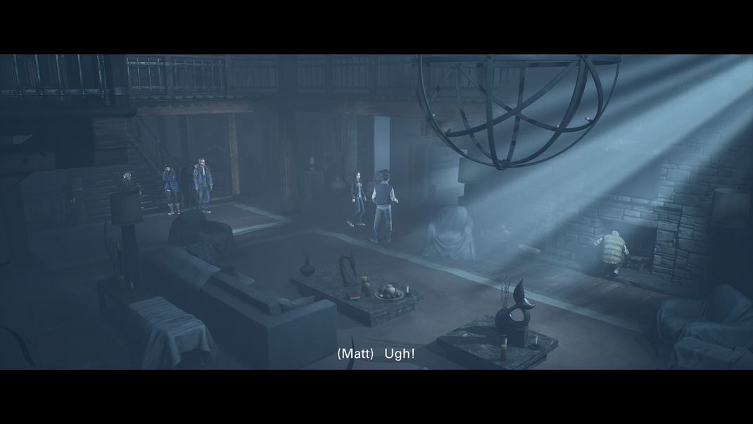 Until Dawn (remaster) Miestami atmosfru naruia fixnut kamery a rozsiahle miestnosti.