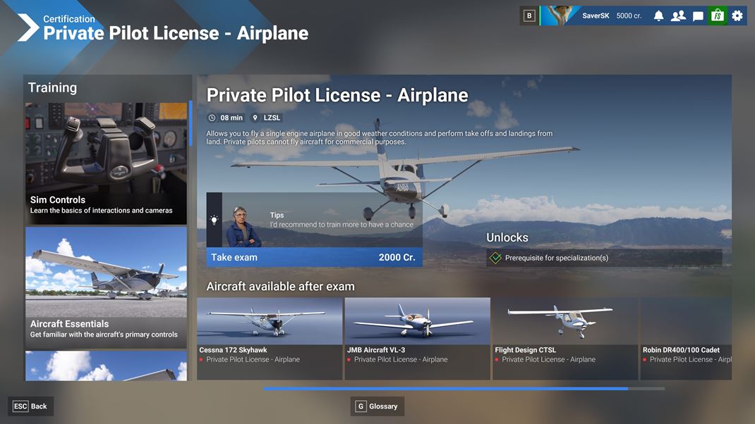 Flight Simulator 2024 V karire si muste za kad licenciu plati, a teda na u aj zarobi.